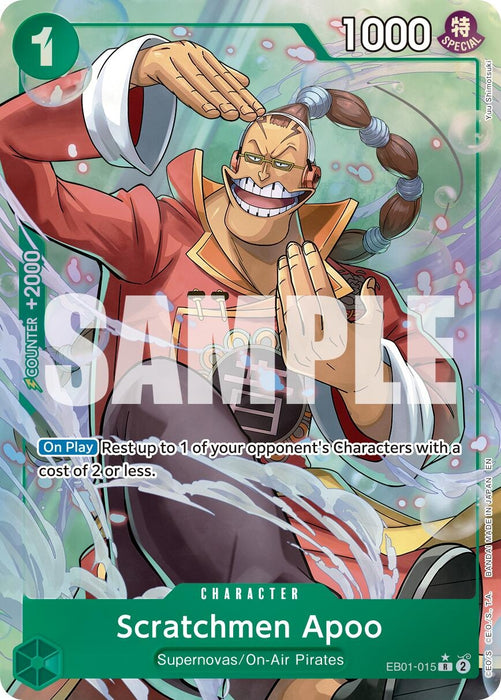 Image for Scratchmen Apoo - EB01-015 (Alternate Art) (EB01-015) (Foil) [Premium Booster -The Best- Vol. 2] - One Piece Card Game