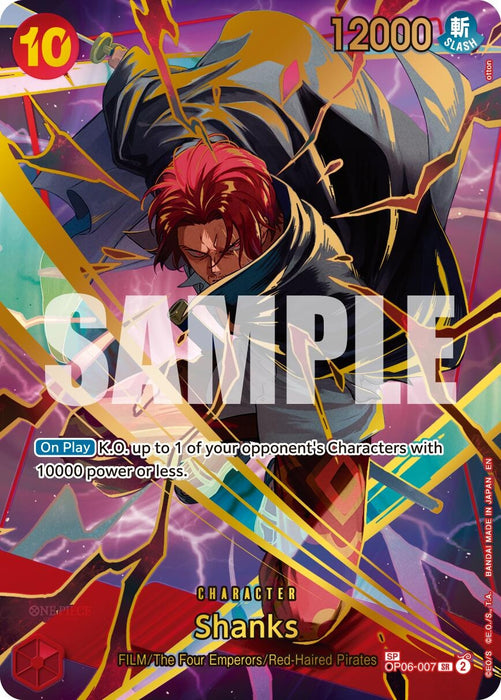 Image for Shanks (SP) (OP06-007) (Foil) [Premium Booster -The Best- Vol. 2] - One Piece Card Game