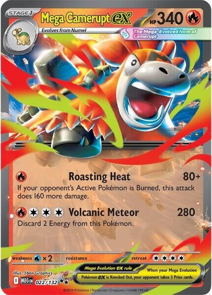 Image for Mega Camerupt ex (022/132) (Holofoil) [ME01: Mega Evolution] - Pokemon