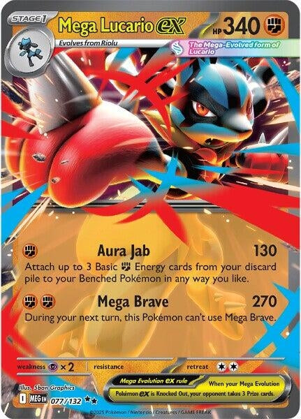 Image for Mega Lucario ex (077/132) (Holofoil) [ME01: Mega Evolution] - Pokemon