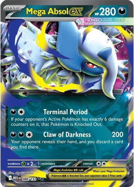 Image for Mega Absol ex (086/132) (Holofoil) [ME01: Mega Evolution] - Pokemon