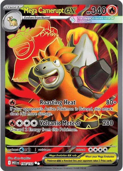 Image for Mega Camerupt ex (156/132) (Holofoil) [ME01: Mega Evolution] - Pokemon