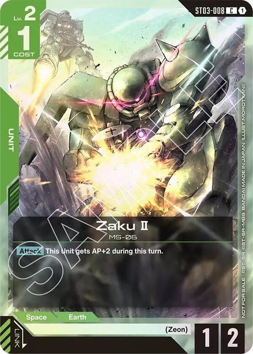 Image for Zaku II (Championship Participation Pack 01) (ST03-008) (Holofoil) [Gundam Promotional Cards] - Gundam Card Game