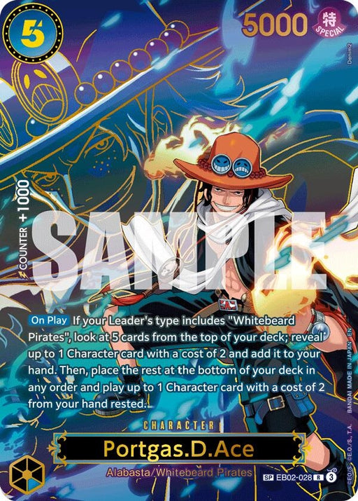 Image for Portgas.D.Ace - EB02-028 (SP) (EB02-028) (Foil) [Carrying On His Will] - One Piece Card Game