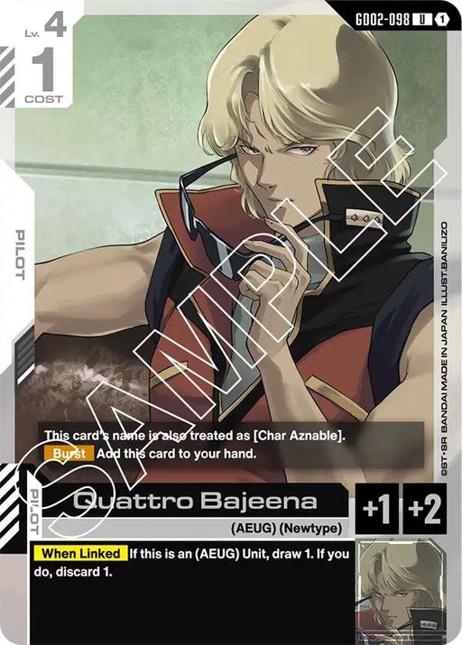 Image for Quattro Bajeena (GD02-098) [Dual Impact] - Gundam Card Game