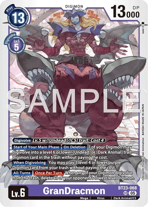 GranDracmon (BT23-068 SR) (Foil) [Hackers' Slumber]
