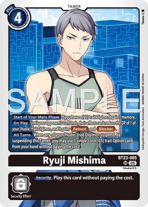 Ryuji Mishima (BT23-085 SR) (Foil) [Hackers' Slumber]