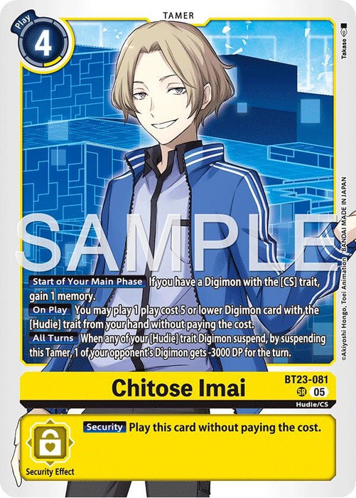 Chitose Imai (BT23-081 SR) (Foil) [Hackers' Slumber]