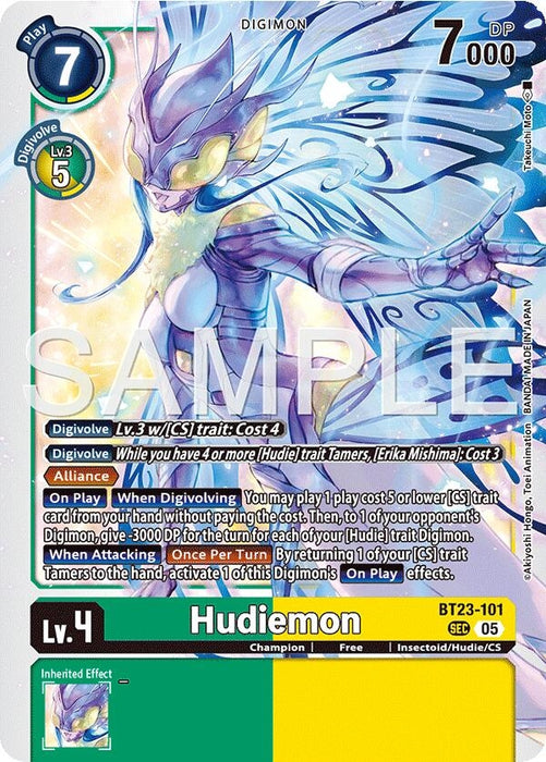 Hudiemon (BT23-101 SEC) (Foil) [Hackers' Slumber]