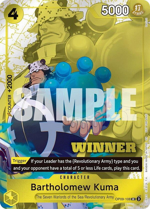 Bartholomew Kuma (Winner Pack 2025 Vol. 4) (OP09-108) (Foil) [One Piece Promotion Cards]