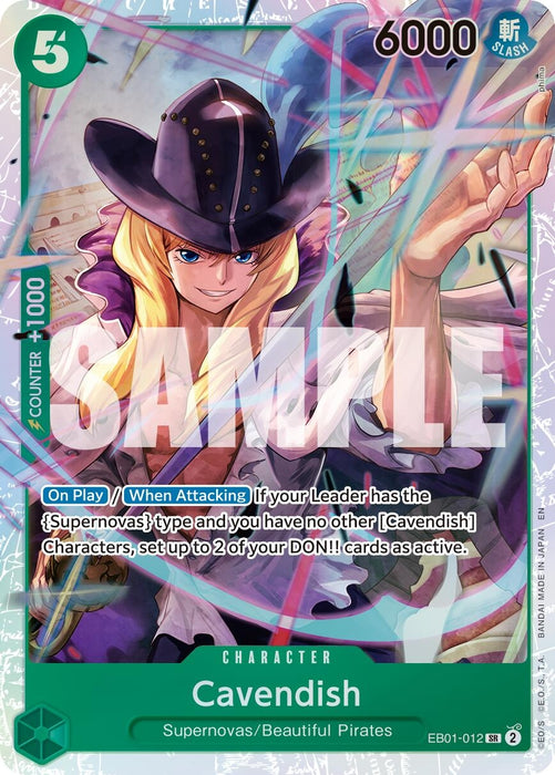 Image for Cavendish - EB01-012 (Reprint) (EB01-012) (Foil) [Premium Booster -The Best- Vol. 2] - One Piece Card Game