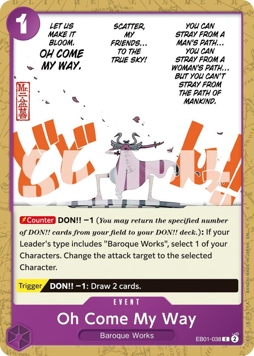 Image for Oh Come My Way (Reprint) (EB01-038) [Premium Booster -The Best- Vol. 2] - One Piece Card Game