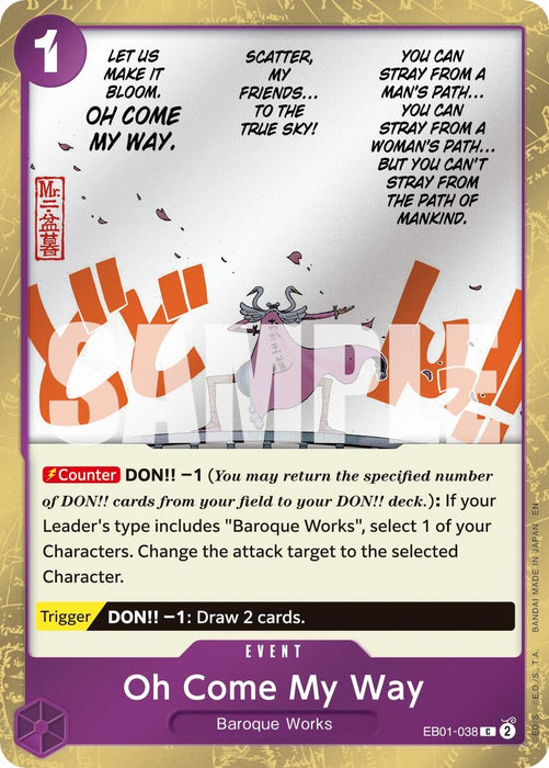 Image for Oh Come My Way (Pirate Foil) (EB01-038) (Foil) [Premium Booster -The Best- Vol. 2] - One Piece Card Game