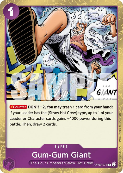 Image for Gum-Gum Giant (Reprint) (OP09-078) (Foil) [Premium Booster -The Best- Vol. 2] - One Piece Card Game