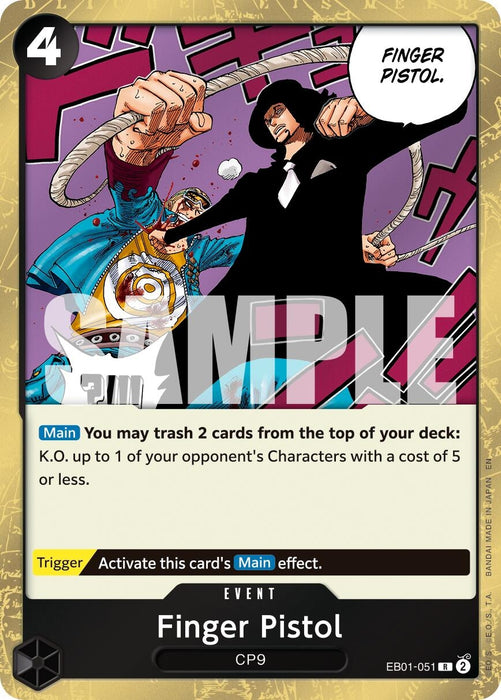 Image for Finger Pistol (Reprint) (EB01-051) (Foil) [Premium Booster -The Best- Vol. 2] - One Piece Card Game