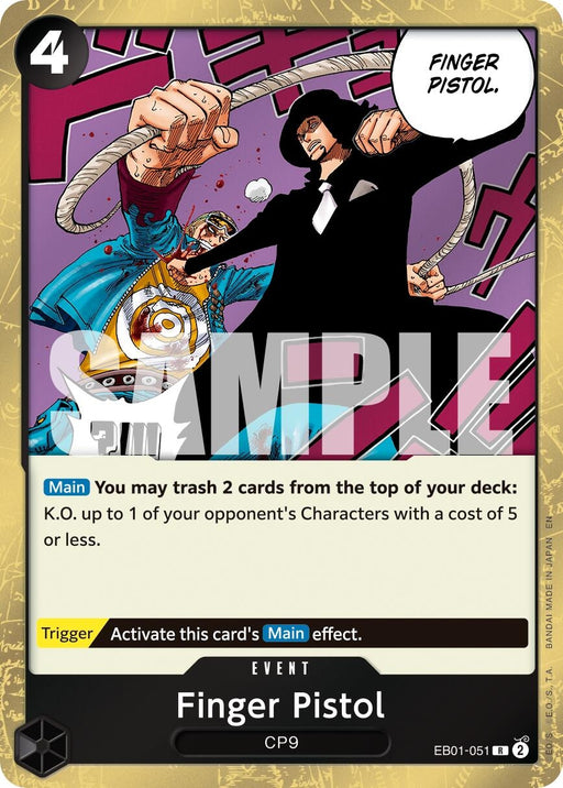 Image for Finger Pistol (Reprint) (EB01-051) (Foil) [Premium Booster -The Best- Vol. 2] - One Piece Card Game