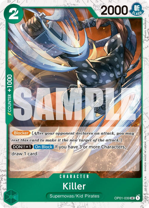 Killer (Pirate Foil) (OP01-039) (Foil) [Premium Booster -The Best- Vol. 2]