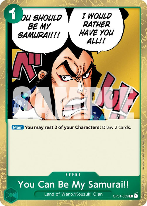 You Can Be My Samurai!! (Pirate Foil) (OP01-055) (Foil) [Premium Booster -The Best- Vol. 2]