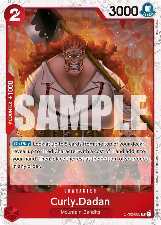 Image for Curly.Dadan (Pirate Foil) (OP02-005) (Foil) [Premium Booster -The Best- Vol. 2] - One Piece Card Game