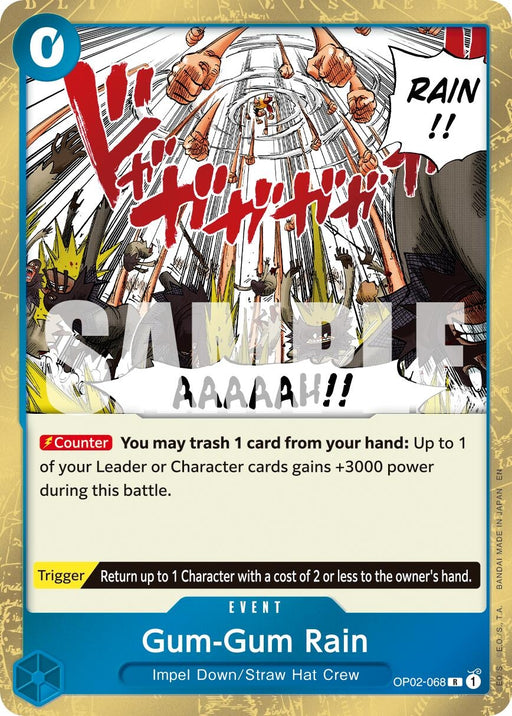 Image for Gum-Gum Rain (Reprint) (OP02-068) (Foil) [Premium Booster -The Best- Vol. 2] - One Piece Card Game