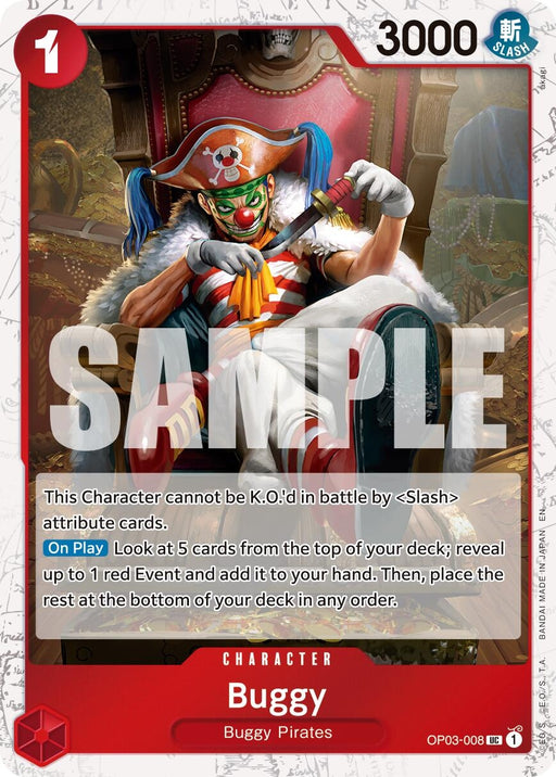 Image for Buggy - OP03-008 (Pirate Foil) (OP03-008) (Foil) [Premium Booster -The Best- Vol. 2] - One Piece Card Game