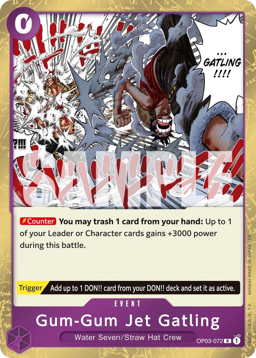 Gum-Gum Jet Gatling (Reprint) (OP03-072) (Foil) [Premium Booster -The Best- Vol. 2]