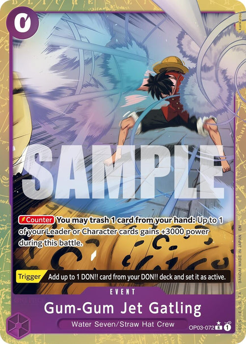 Image for Gum-Gum Jet Gatling (Alternate Art) (OP03-072) (Foil) [Premium Booster -The Best- Vol. 2] - One Piece Card Game