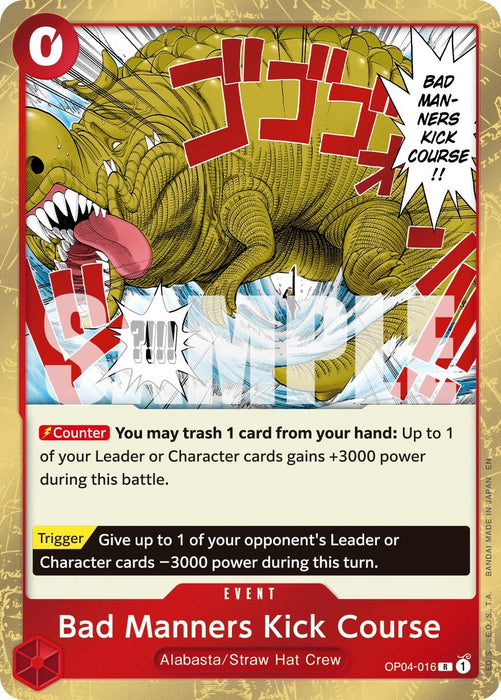 Bad Manners Kick Course (Reprint) (OP04-016) (Foil) [Premium Booster -The Best- Vol. 2]