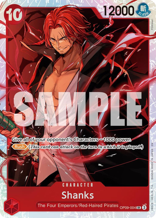 Image for Shanks - OP09-004 (Reprint) (OP09-004) (Foil) [Premium Booster -The Best- Vol. 2] - One Piece Card Game