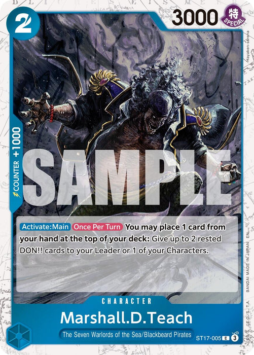 Marshall.D.Teach - ST17-005 (Pirate Foil) (ST17-005) (Foil) [Premium Booster -The Best- Vol. 2]