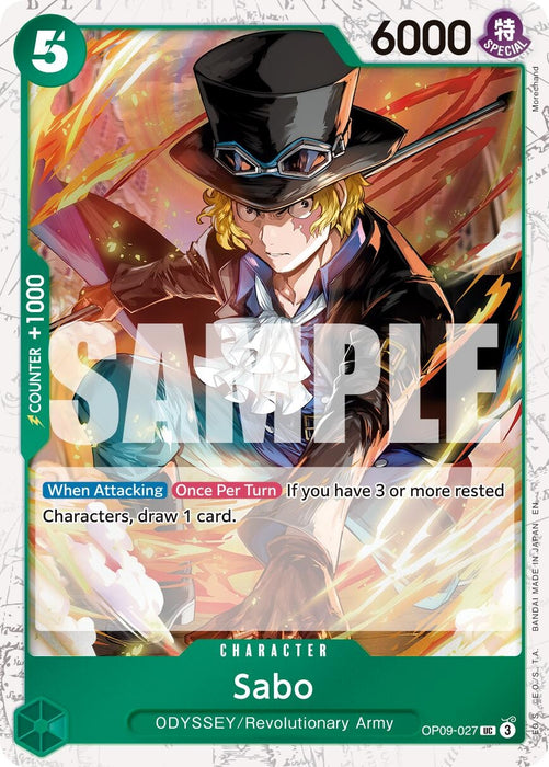 Image for Sabo - OP09-027 (Pirate Foil) (OP09-027) (Foil) [Premium Booster -The Best- Vol. 2] - One Piece Card Game