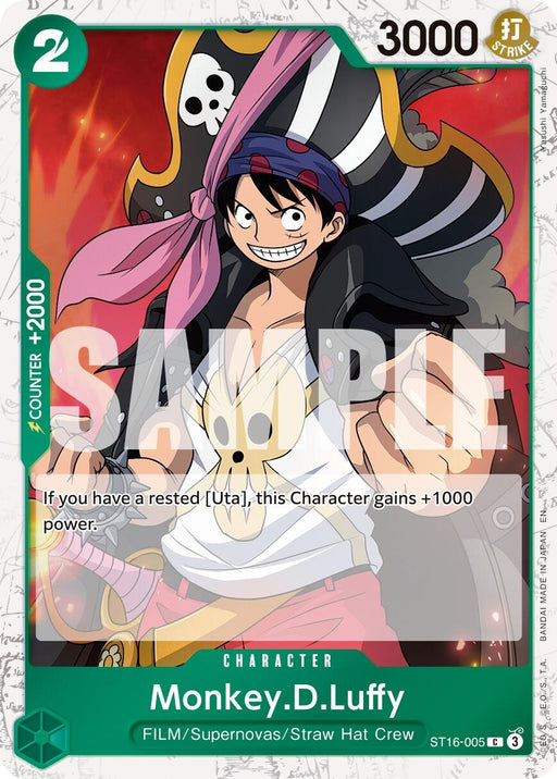 Image for Monkey.D.Luffy - ST16-005 (Pirate Foil) (ST16-005) (Foil) [Premium Booster -The Best- Vol. 2] - One Piece Card Game
