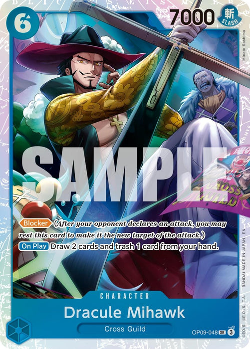 Image for Dracule Mihawk - OP09-048 (Reprint) (OP09-048) (Foil) [Premium Booster -The Best- Vol. 2] - One Piece Card Game