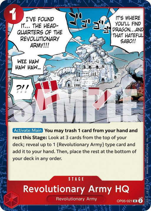 Image for Revolutionary Army HQ (Pirate Foil) (OP05-021) (Foil) [Premium Booster -The Best- Vol. 2] - One Piece Card Game