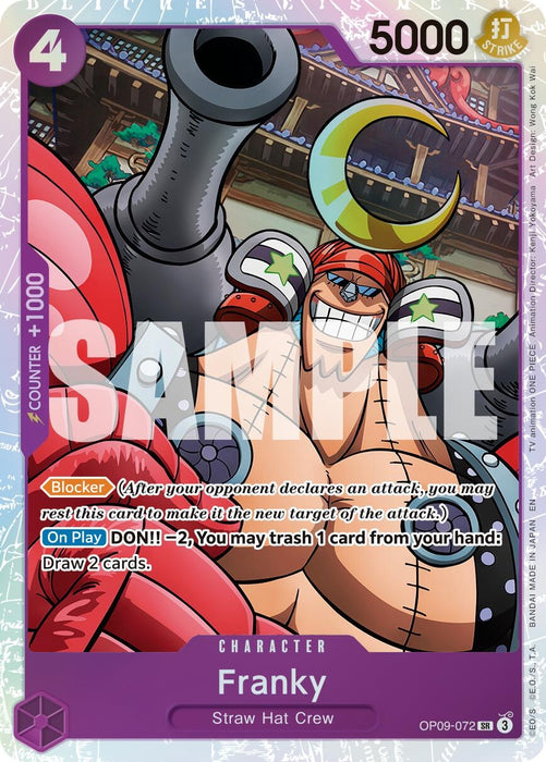 Image for Franky - OP09-072 (Reprint) (OP09-072) (Foil) [Premium Booster -The Best- Vol. 2] - One Piece Card Game