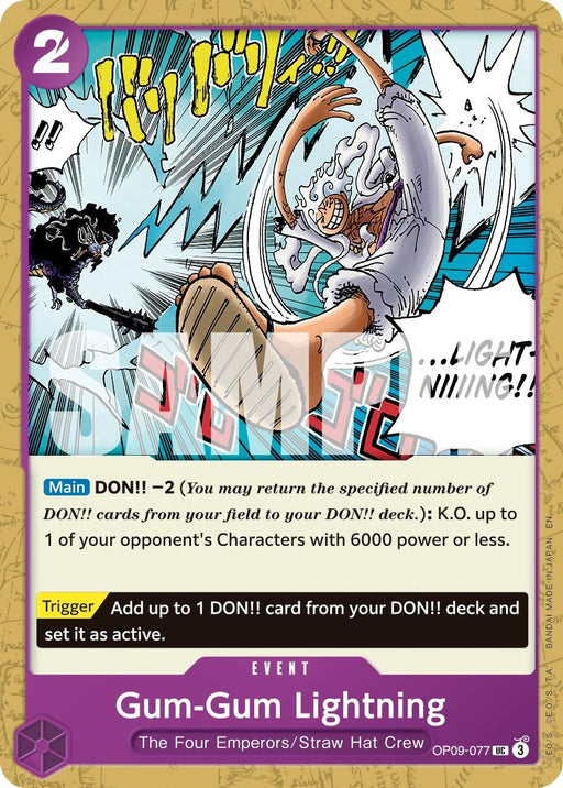 Image for Gum-Gum Lightning (Reprint) (OP09-077) [Premium Booster -The Best- Vol. 2] - One Piece Card Game