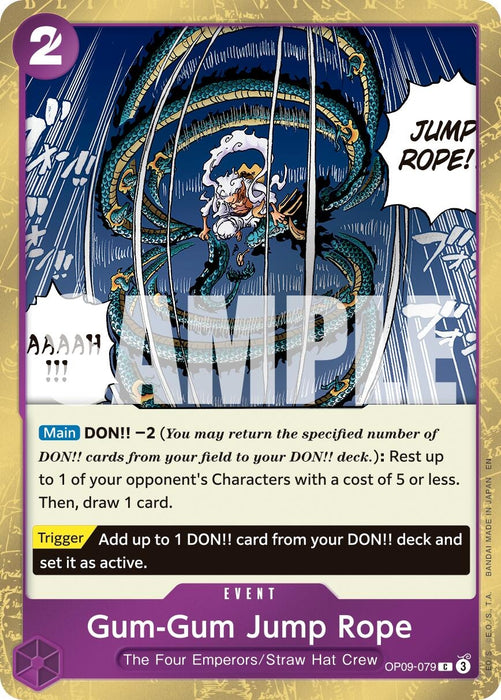 Gum-Gum Jump Rope (Pirate Foil) (OP09-079) (Foil) [Premium Booster -The Best- Vol. 2]