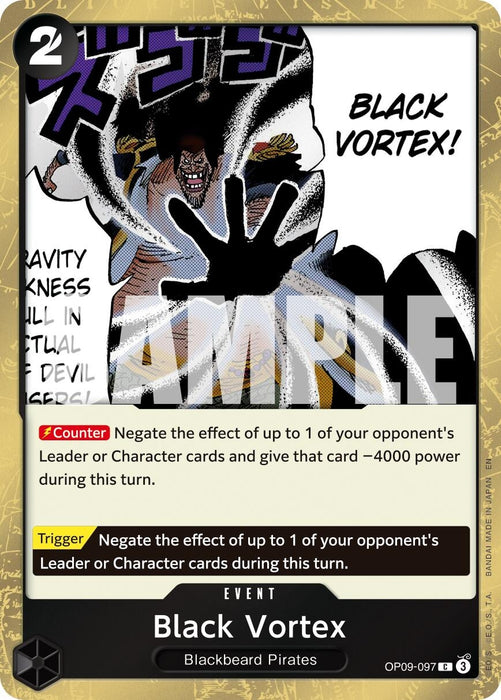 Image for Black Vortex (Pirate Foil) (OP09-097) (Foil) [Premium Booster -The Best- Vol. 2] - One Piece Card Game