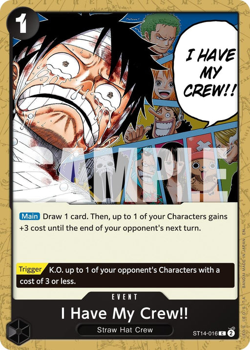 Image for I Have My Crew!! (Reprint) (ST14-016) [Premium Booster -The Best- Vol. 2] - One Piece Card Game