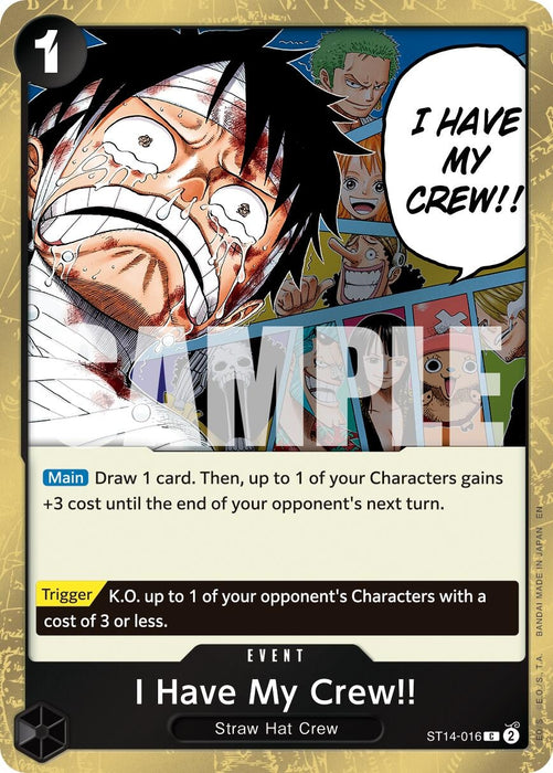 Image for I Have My Crew!! (Pirate Foil) (ST14-016) (Foil) [Premium Booster -The Best- Vol. 2] - One Piece Card Game