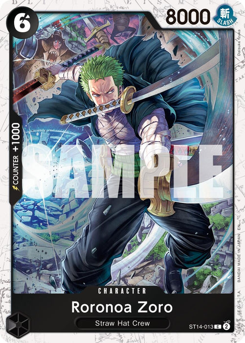 Roronoa Zoro - ST14-013 (Pirate Foil) (ST14-013) (Foil) [Premium Booster -The Best- Vol. 2]