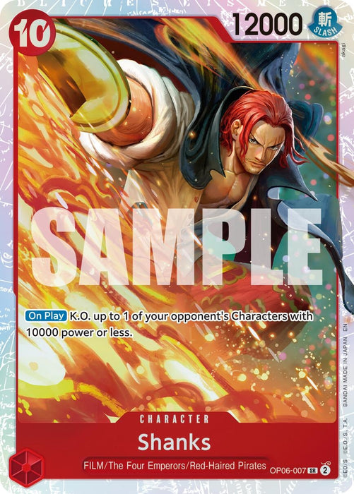 Image for Shanks (Reprint) (OP06-007) (Foil) [Premium Booster -The Best- Vol. 2] - One Piece Card Game