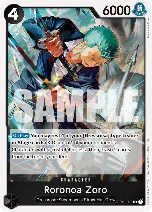 Image for Roronoa Zoro - OP10-095 (Reprint) (OP10-095) (Foil) [Premium Booster -The Best- Vol. 2] - One Piece Card Game