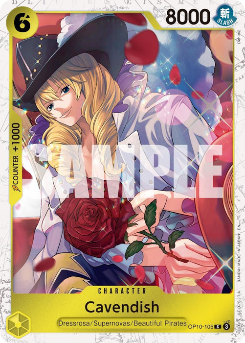 Image for Cavendish - OP10-105 (Pirate Foil) (OP10-105) (Foil) [Premium Booster -The Best- Vol. 2] - One Piece Card Game