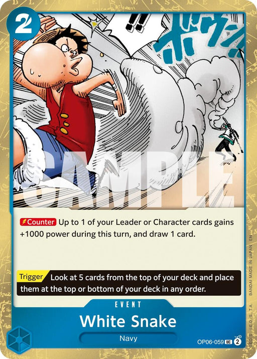 Image for White Snake (Pirate Foil) (OP06-059) (Foil) [Premium Booster -The Best- Vol. 2] - One Piece Card Game