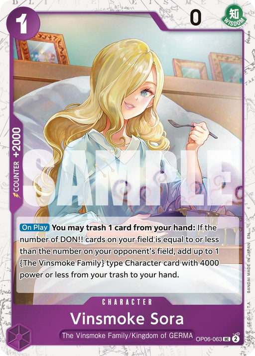 Image for Vinsmoke Sora (Pirate Foil) (OP06-063) (Foil) [Premium Booster -The Best- Vol. 2] - One Piece Card Game
