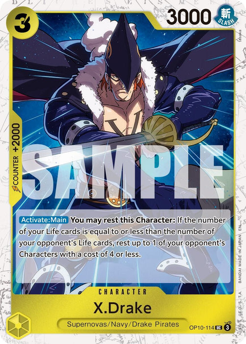 Image for X.Drake (Pirate Foil) (OP10-114) (Foil) [Premium Booster -The Best- Vol. 2] - One Piece Card Game