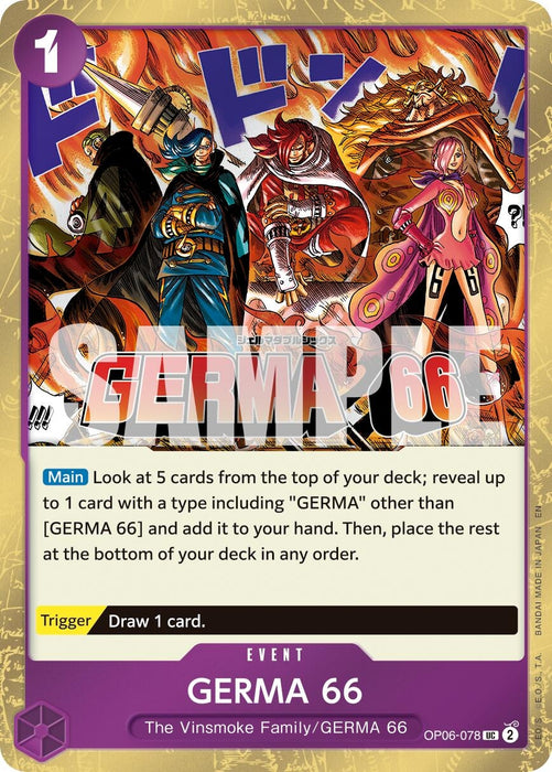 Image for GERMA 66 (Pirate Foil) (OP06-078) (Foil) [Premium Booster -The Best- Vol. 2] - One Piece Card Game