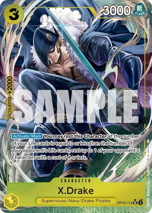X.Drake (Alternate Art) (OP10-114) (Foil) [Premium Booster -The Best- Vol. 2]