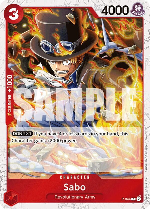 Image for Sabo - P-044 (Pirate Foil) (P-044) (Foil) [Premium Booster -The Best- Vol. 2] - One Piece Card Game